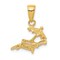 14K Gold 3D Lounge Beach Chair Pendant Charm Jewelry 17 x 14 mm